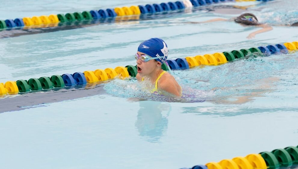 Family Enjoys Weekend at Local Swimming Pool